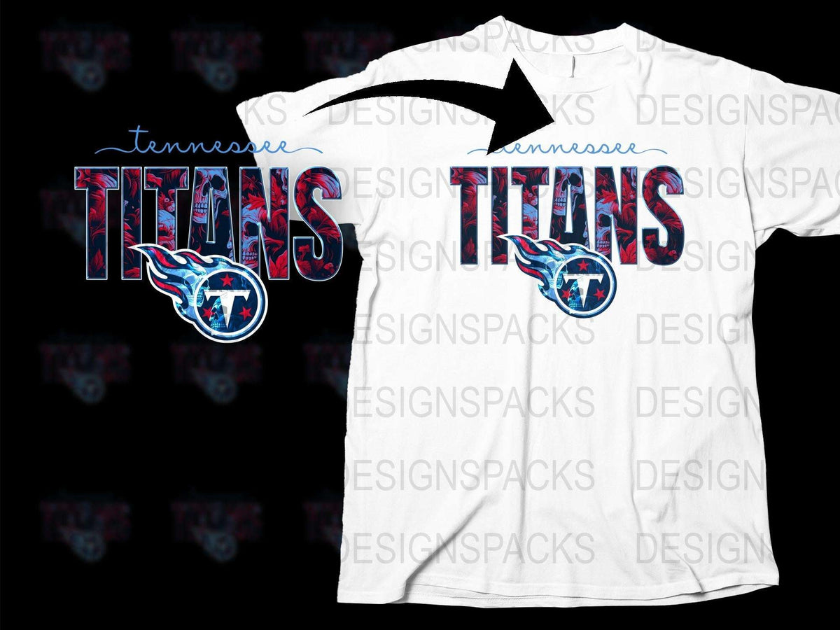 Tennessee Titans Inspired Graphic T-Shirt, Sports Fan White Tee, NFL Team Logo Apparel