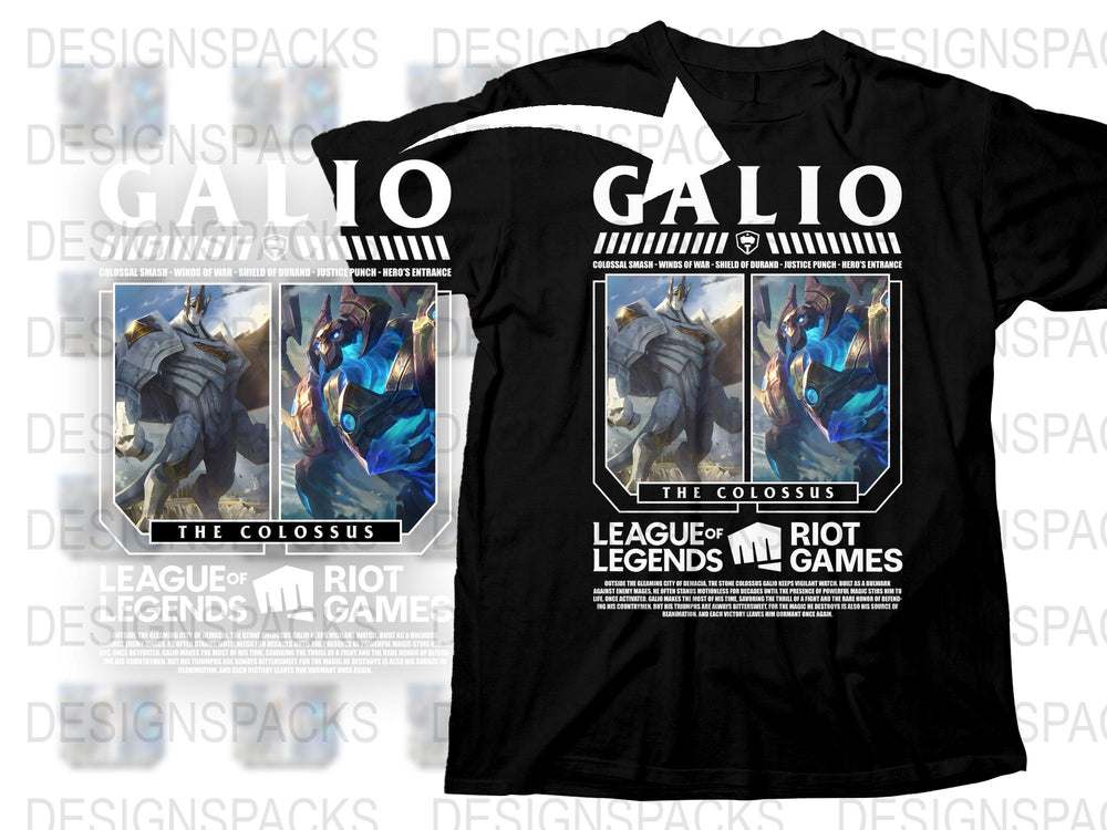 League of Legends Galio T-Shirt, The Colossus Graphic Tee, Riot Games Merch, Gamer Clothing Gift