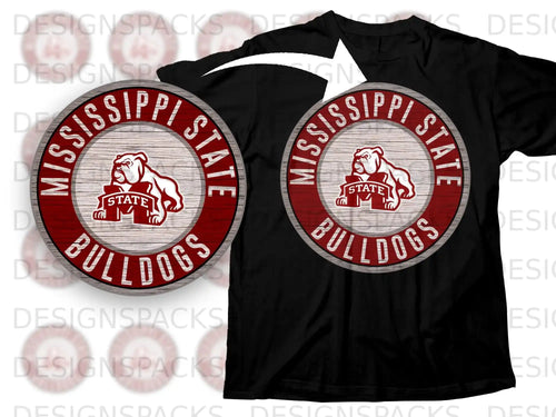 Mississippi State Bulldogs Logo Circular Design T-shirt