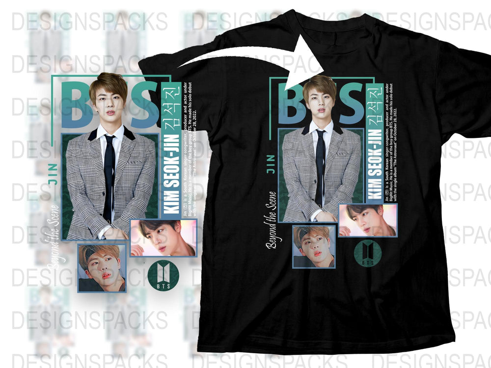 BTS Jin Fan T-Shirt, K-Pop Idol Graphic Tee, Unique Music Band Merchandise Gift