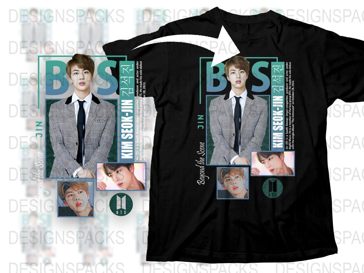 BTS Jin Fan T-Shirt, K-Pop Idol Graphic Tee, Unique Music Band Merchandise Gift