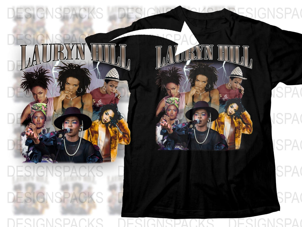 Lauryn Hill Vintage T-Shirt, 90s Hip Hop Graphic Tee, Retro Music Artist Black Shirt, Unisex Fashion Top, Gift for Music Lovers
