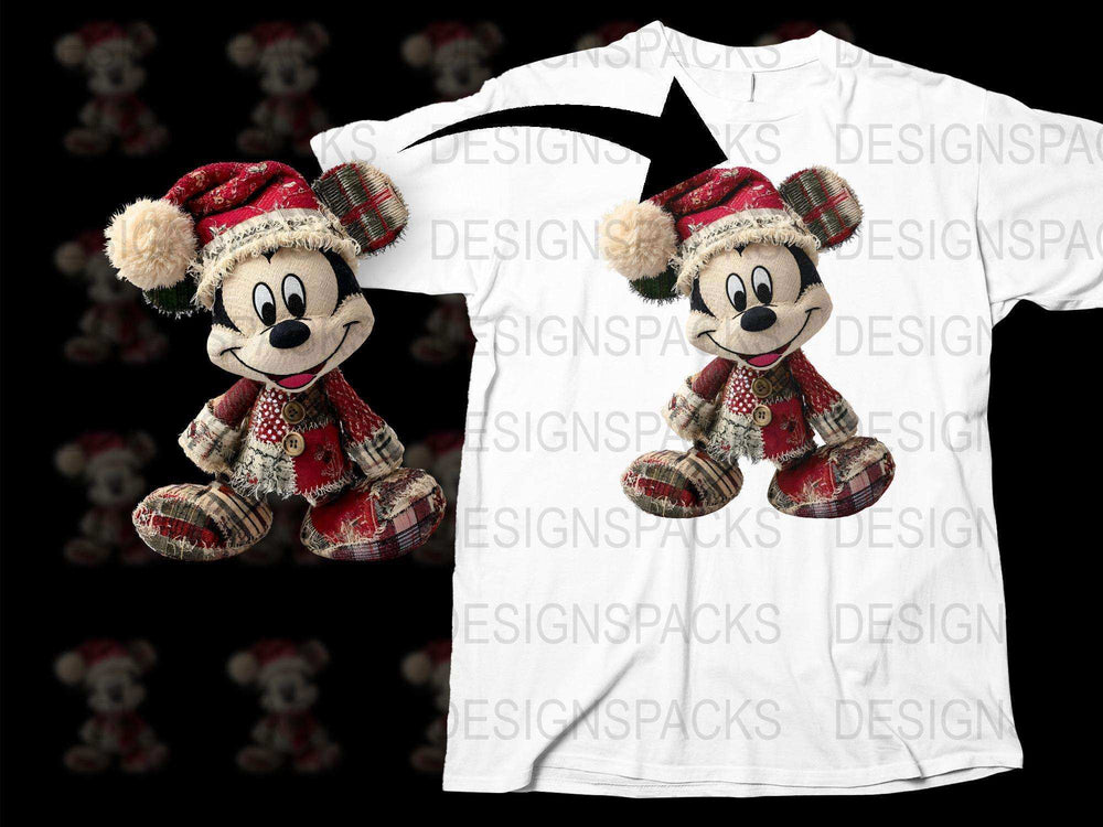 Christmas Mickey Mouse T-Shirt, Holiday Season Disney Character Tee, Cute Winter Apparel for Kids and Adults