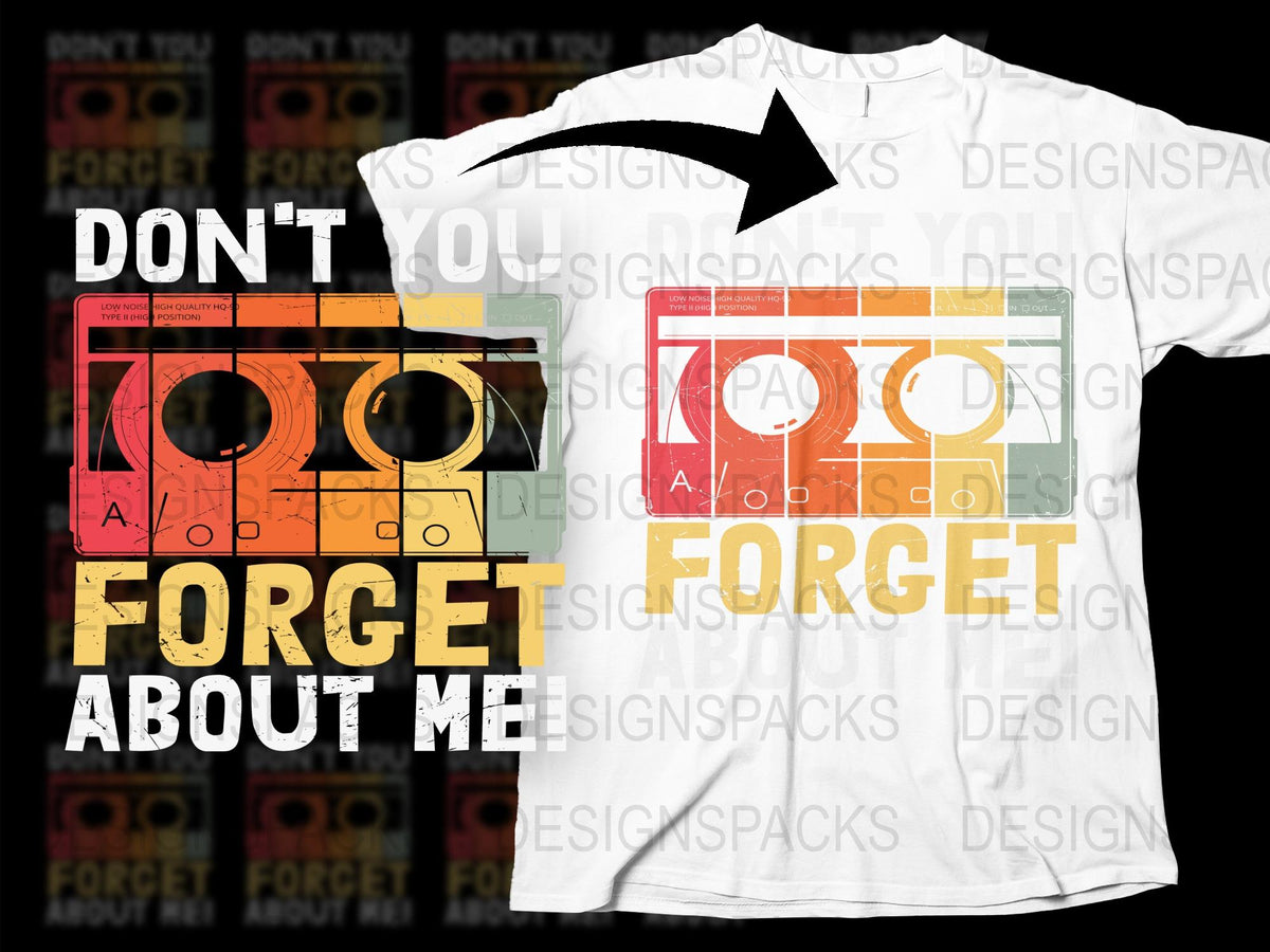 Retro Cassette Tape Graphic T-Shirt, Vintage 80s Music Tee, Don't Forget About Me Shirt, Unisex Cotton Top