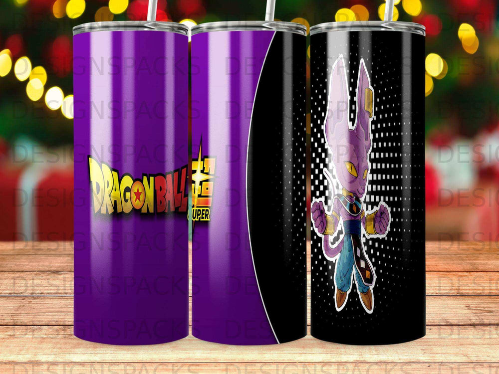 Dragon Ball Z tumbler featuring Goku and Vegeta characters.