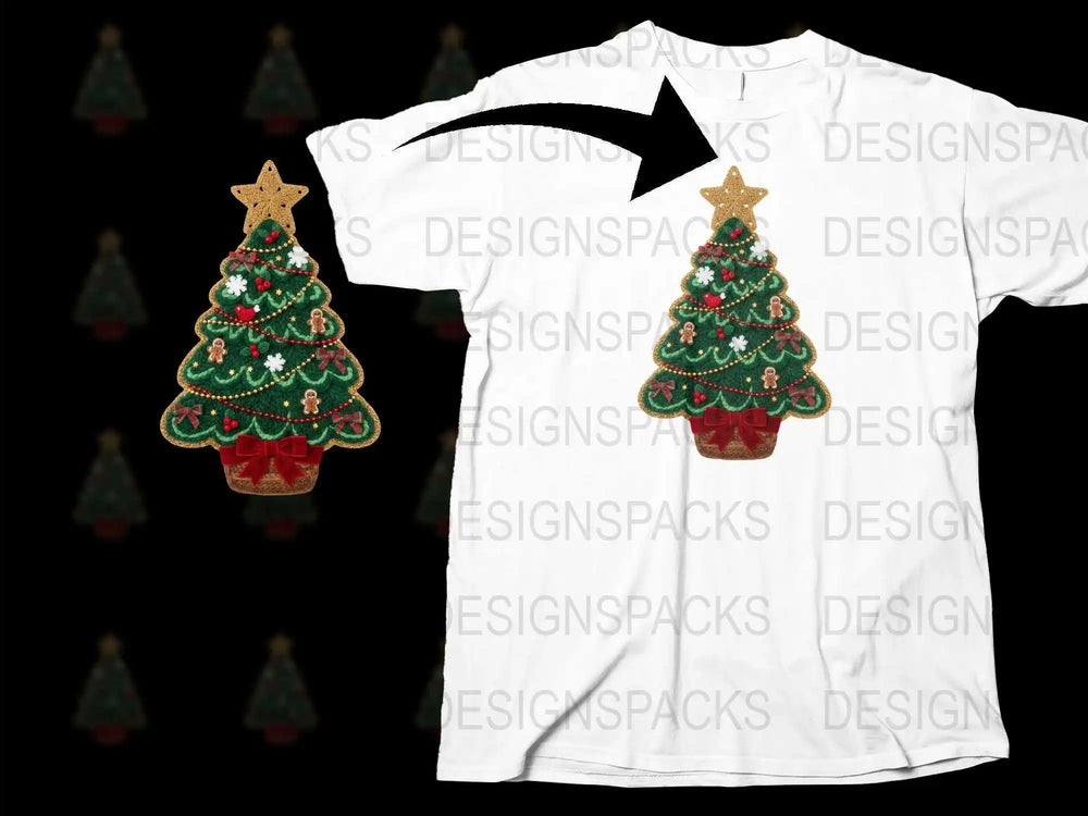 Festive Christmas Tree T-Shirt, Holiday Apparel, Decorative Xmas Tee, Unisex Adult Sizes