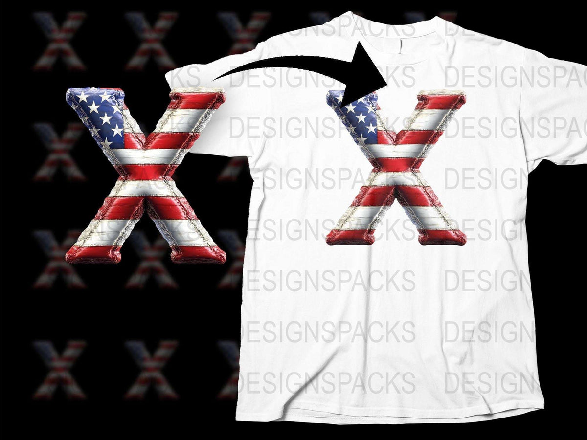 Patriotic American Flag T-Shirt, Star Striped Crossed Baseball Bats Graphic Tee, Unisex Casual Summer Top