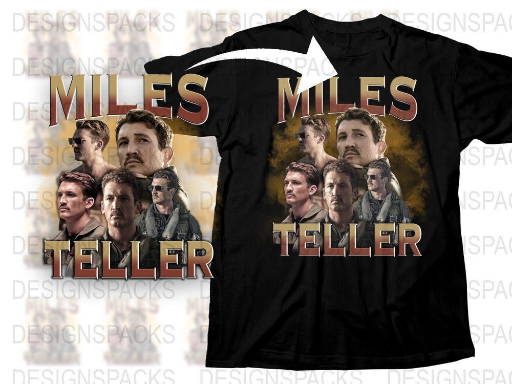 Miles Teller Graphic T-Shirt, Movie Star Fan Art Tee, Unique Actor Print, Unisex Cotton Shirt