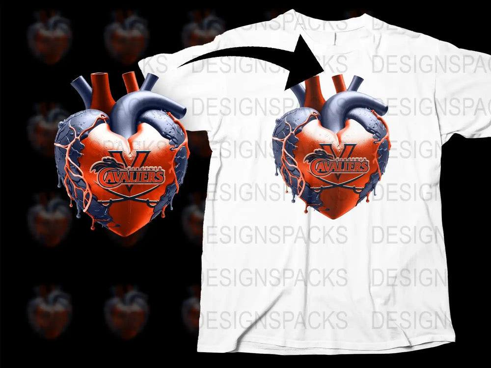 Cleveland Cavaliers Heart Design T-Shirt, Basketball Team Fan Merch, Unisex Graphic Tee