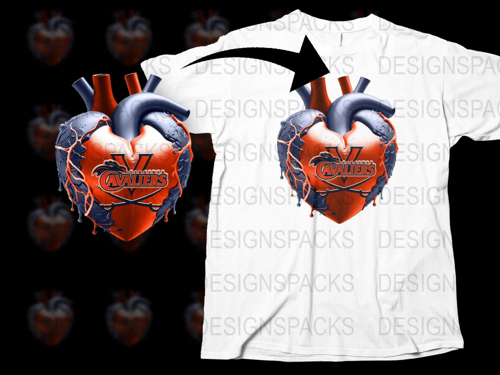 Cleveland Cavaliers Heart Design T-Shirt, Basketball Team Fan Merch, Unisex Graphic Tee