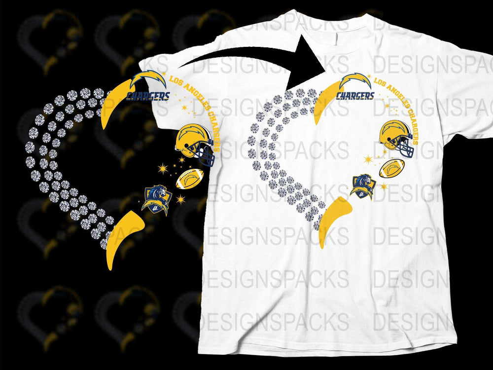 Los Angeles Chargers T-Shirt, NFL Team Logo Graphic Tee, Football Fan Apparel