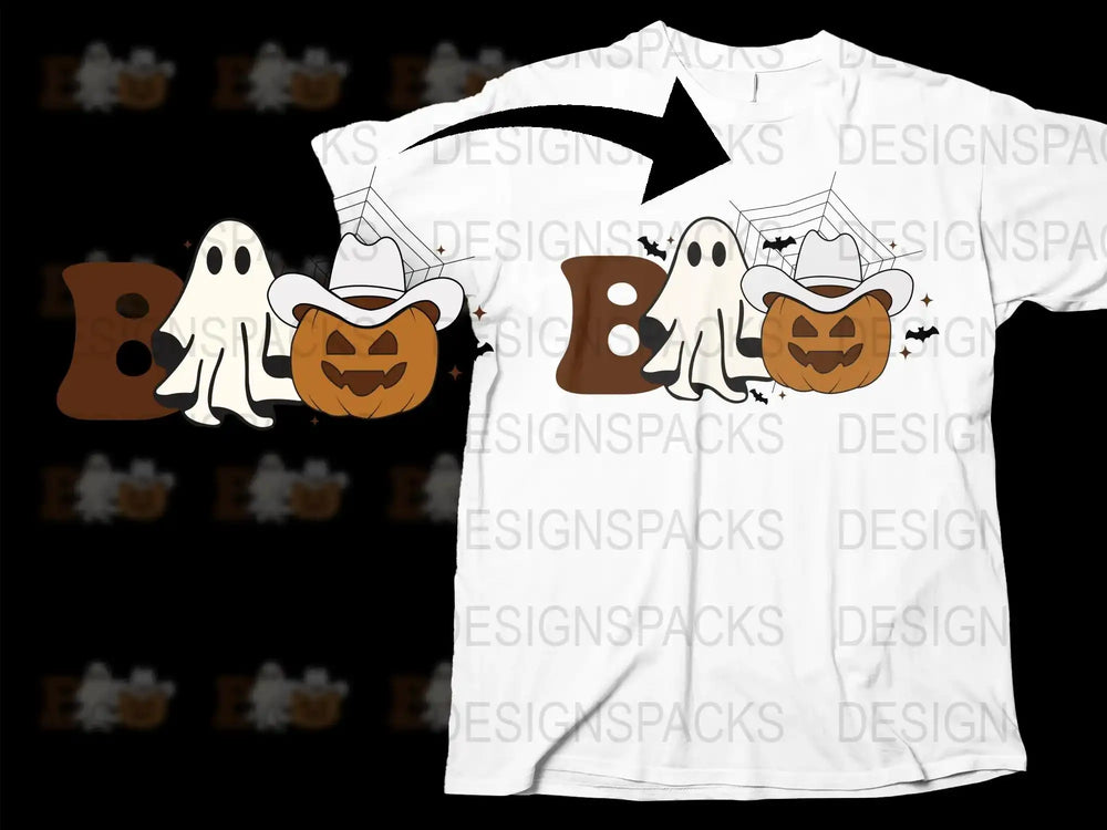 Cute Halloween Ghost T-Shirt, Funny Pumpkin Graphic Tee, Spooky Casual Fall Fashion, Unisex Adult Clothing