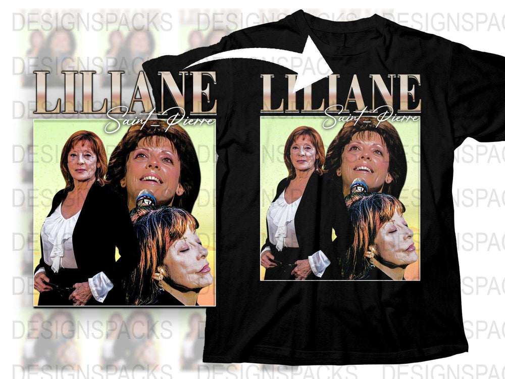 Liliane Saint Pierre Graphic T-Shirt, Vintage Photo Print Tee, Retro Music Icon, Fashionable Casual Top, Unique Gift Idea