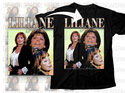 Liliane Saint Pierre Graphic T-Shirt, Vintage Photo Print Tee, Retro Music Icon, Fashionable Casual Top, Unique Gift Idea