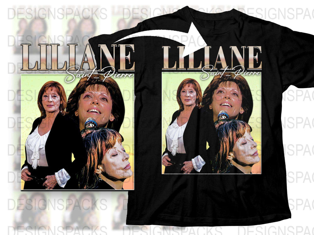 Liliane Saint Pierre Graphic T-Shirt, Vintage Photo Print Tee, Retro Music Icon, Fashionable Casual Top, Unique Gift Idea
