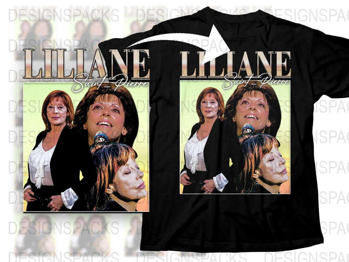 Liliane Saint Pierre Graphic T-Shirt, Vintage Photo Print Tee, Retro Music Icon, Fashionable Casual Top, Unique Gift Idea