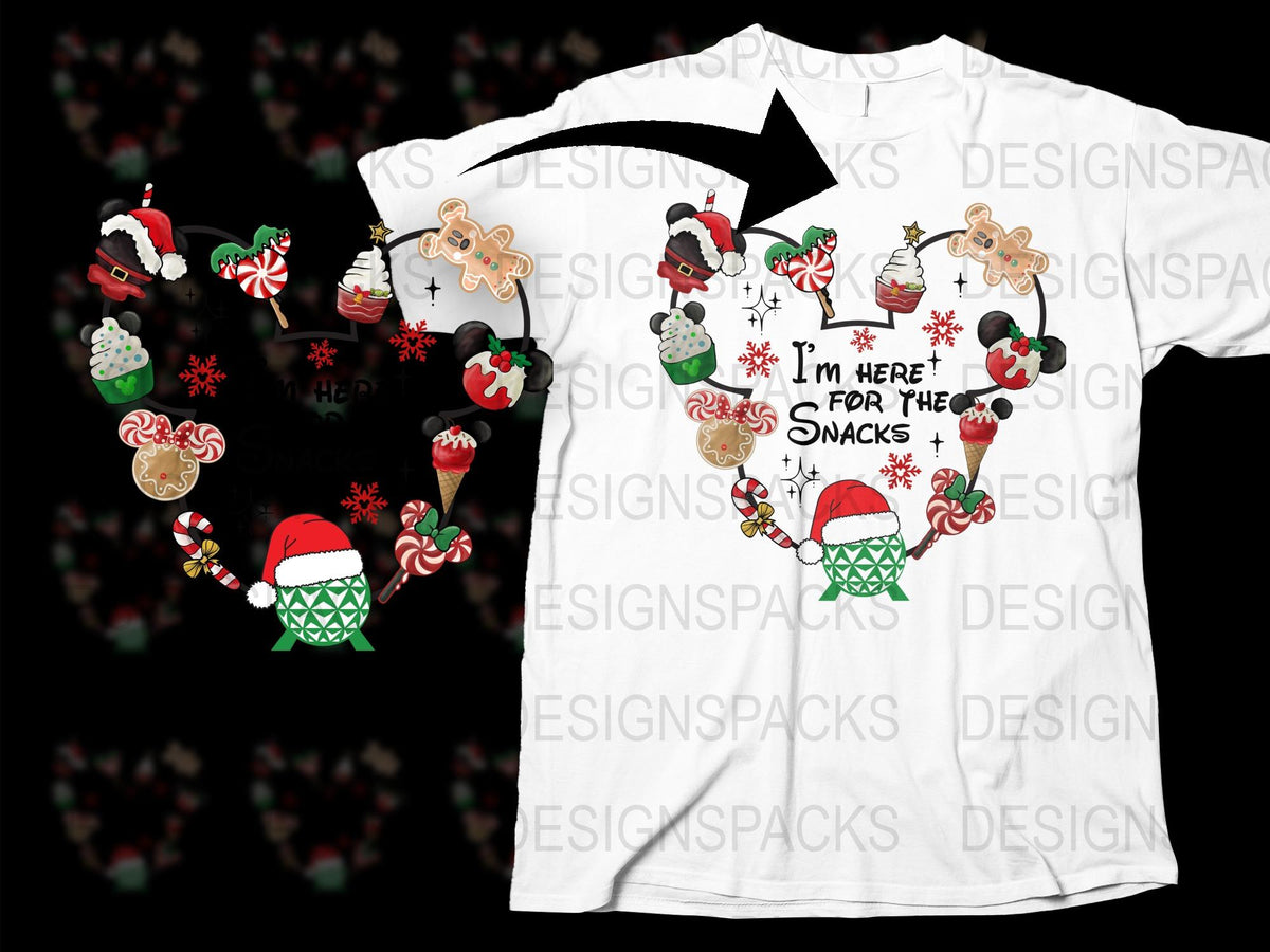 Festive Holiday T-Shirt, Christmas Snacks Graphic Tee, Cute Santa Claus and Cookies Design, Unisex Winter Apparel