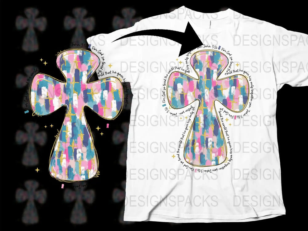 Abstract Colorful Clover Design T-Shirt, Unisex Casual Wear, Artistic Graphic Tee, Unique Pattern Shirt