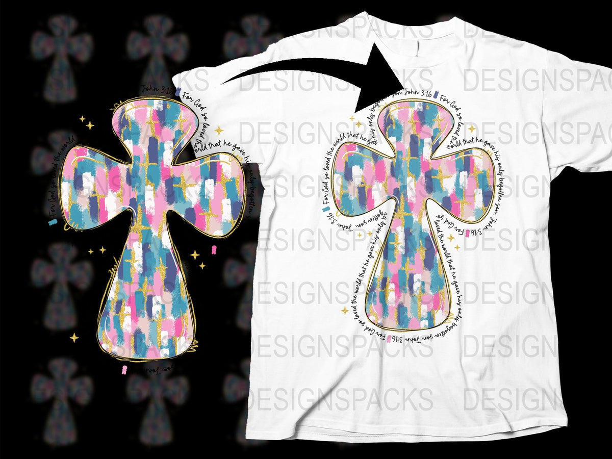 Abstract Colorful Clover Design T-Shirt, Unisex Casual Wear, Artistic Graphic Tee, Unique Pattern Shirt