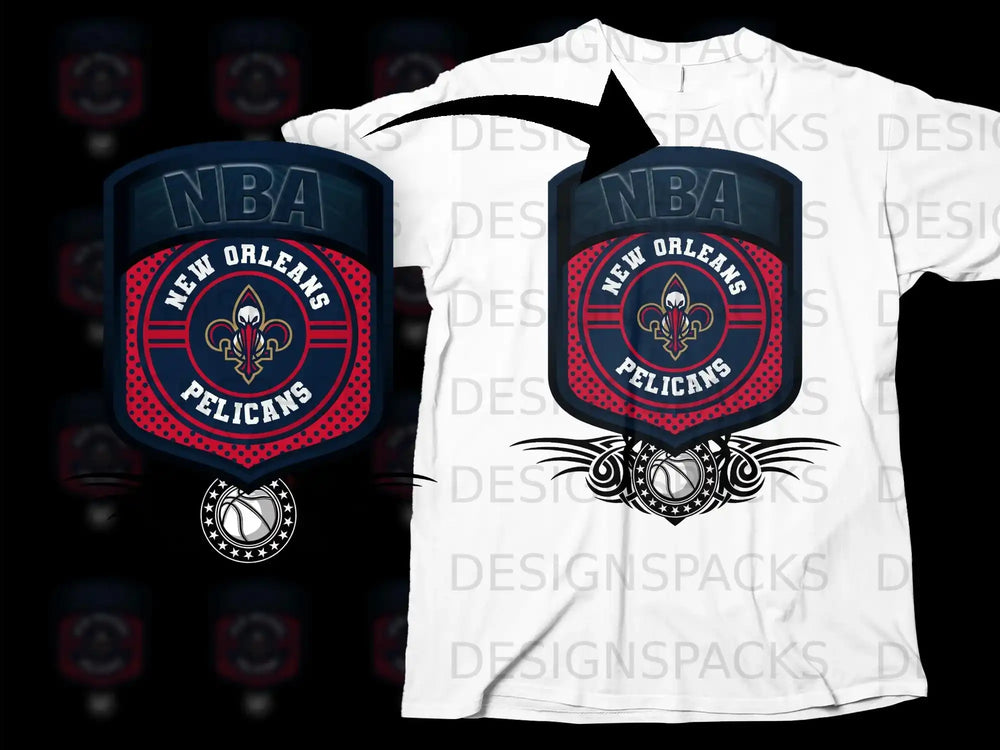 New Orleans Pelicans Logo NBA Themed Apparel Collection
