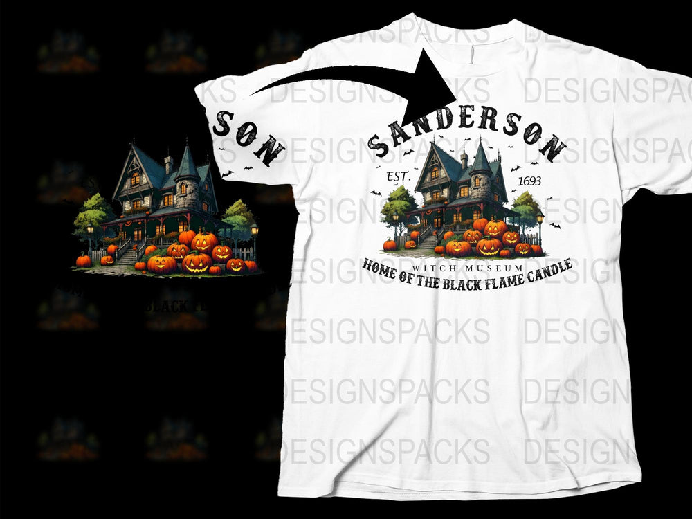 Sanderson Sisters Museum Halloween T-Shirt, Witch Hocus Pocus Inspired Tee, Spooky House Graphic Shirt, Fall Fashion Top