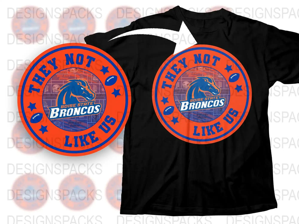 Boise State Broncos Graphic T-Shirt, College Football Fan Tee, Blue and Orange Sports Apparel