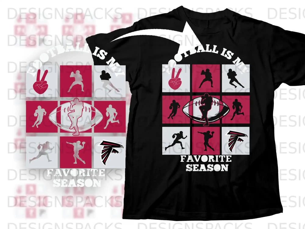 Football Is My Favorite Season Grid Players Falcons product type
