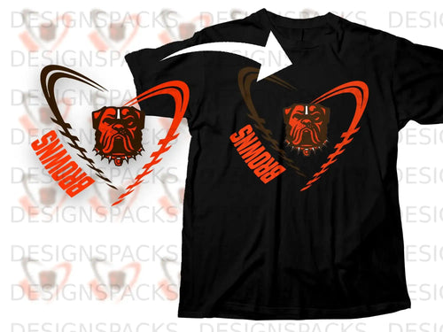 Browns Dog Heart Logo Print T-Shirt for Casual Wear