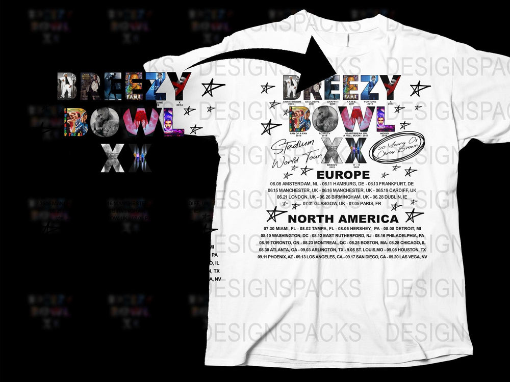 Graphic Tee Concert World Tour T-Shirt, Unisex Band Tee, Rock Star Tee with Star Designs and Signature Graphics