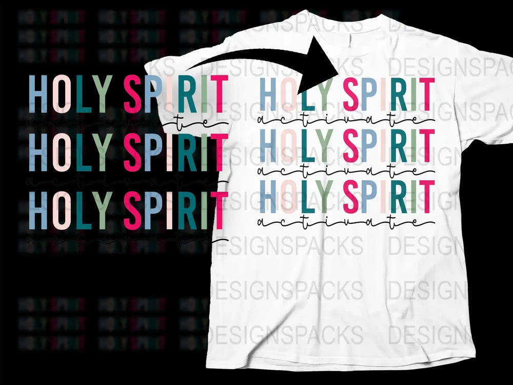 Holy Spirit Activator Christian Graphic T-Shirt, Religious Tee, Unisex Faith Based Apparel, Gift for Believer, Church Event Shirt