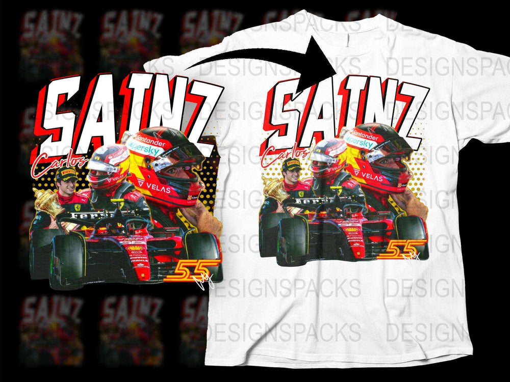 Saintz Cardinal Racing Team Graphic T-Shirt, Colorful Motorsport Design, Casual Sports Apparel, Sizes Available
