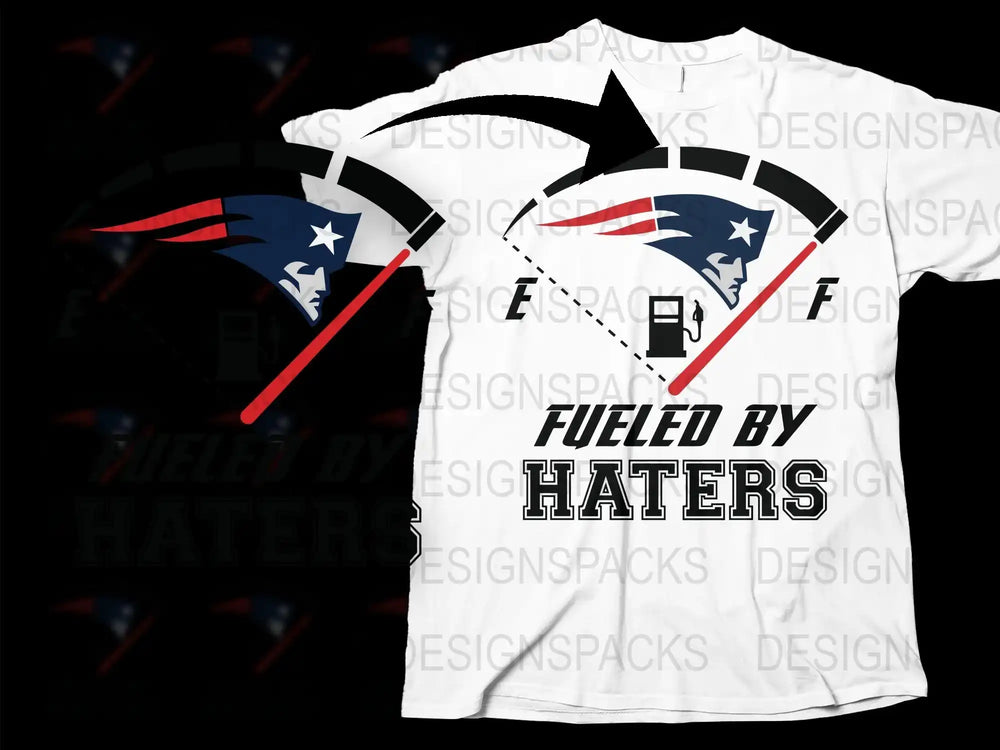 Patriotic Sports Team T-Shirt, Fueled By Haters Graphic Tee, Football Fan Apparel, Unisex Casual Wear