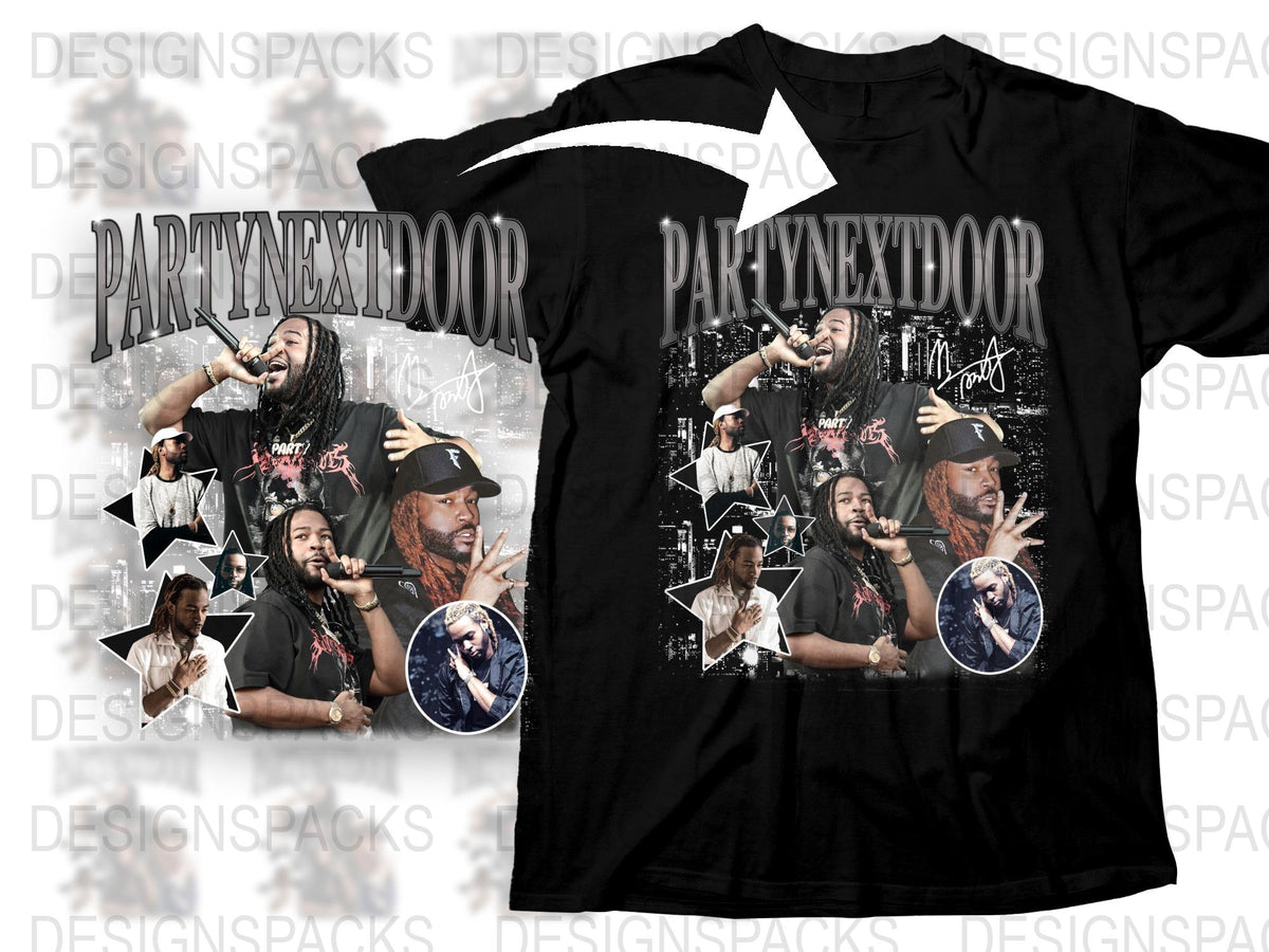 PARTYNEXTDOOR Graphic T-Shirt, Hip Hop Artist Print Tee, Music Fan Merch, Casual Black Shirt, Unisex Fashion Top, Gift Idea