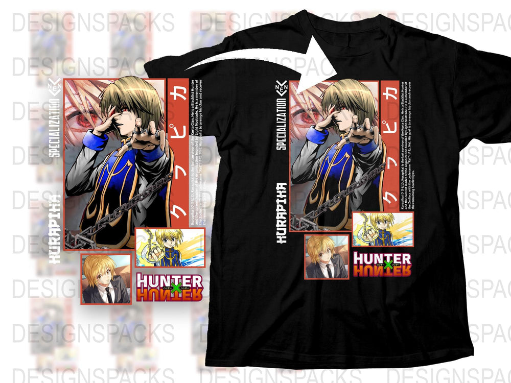 Hunter x Hunter T-Shirt, Anime Graphic Tee, Killua Zoldyck Design, Manga Unisex Black Shirt, Fan Merchandise, Casual Streetwear Style