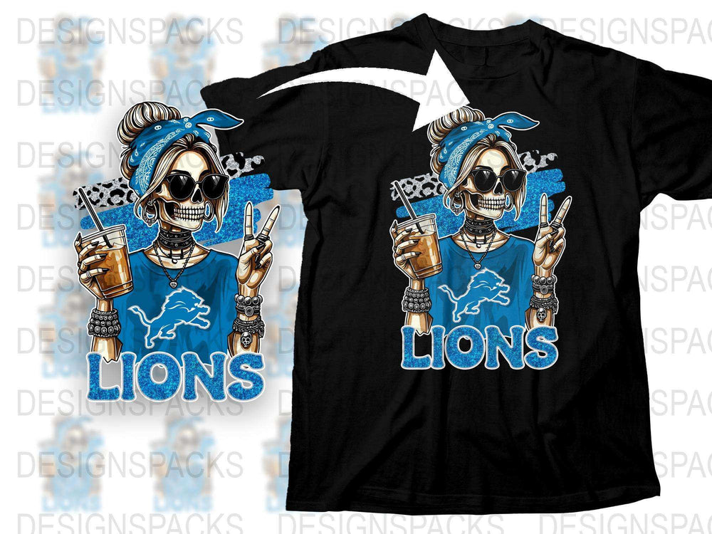 Cool Lion Skull Graphic T-Shirt, Hipster Skull with Sunglasses and Hat, Urban Streetwear, Casual Fashion Tee for Men and Women