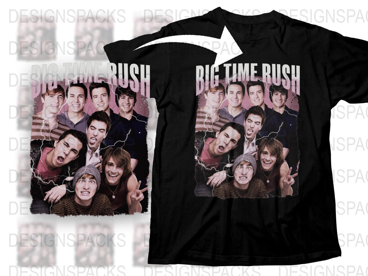 Big Time Rush Band T-Shirt, Vintage Boy Band Graphic Tee, Pop Music Fan Apparel, Gift for Music Lovers