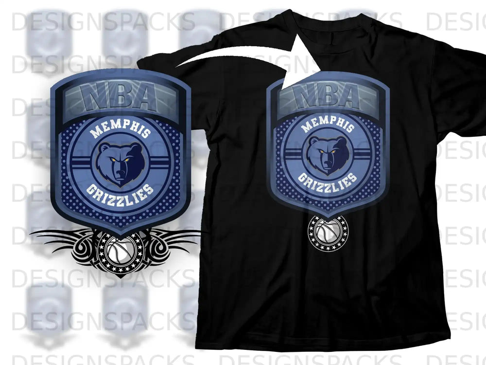 Memphis Grizzlies NBA Design Logo T-Shirt Product