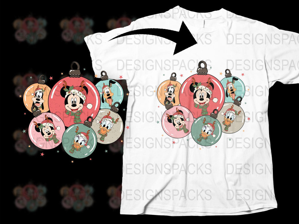 Disney Character T-Shirt, Mickey and Minnie Mouse, Fun Cartoon Graphic Tee, Casual Wear for All Ages