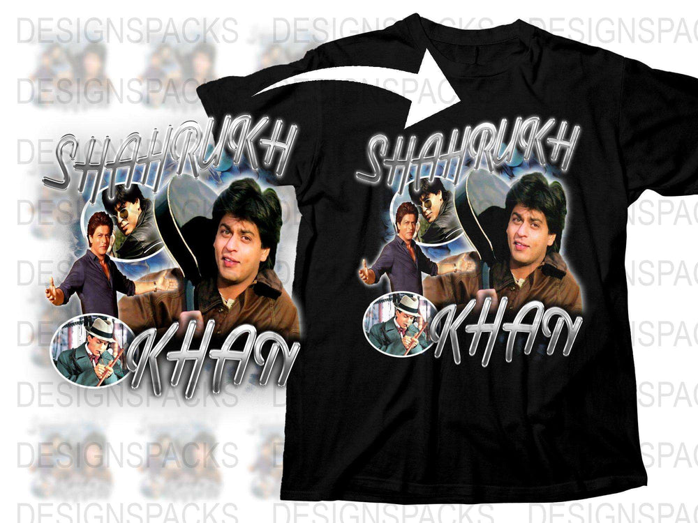 Shahrukh Khan T-Shirt, Bollywood Actor Graphic Tee, Vintage Movie Star Shirt, Indian Cinema Merchandise, Collectible Fan Apparel