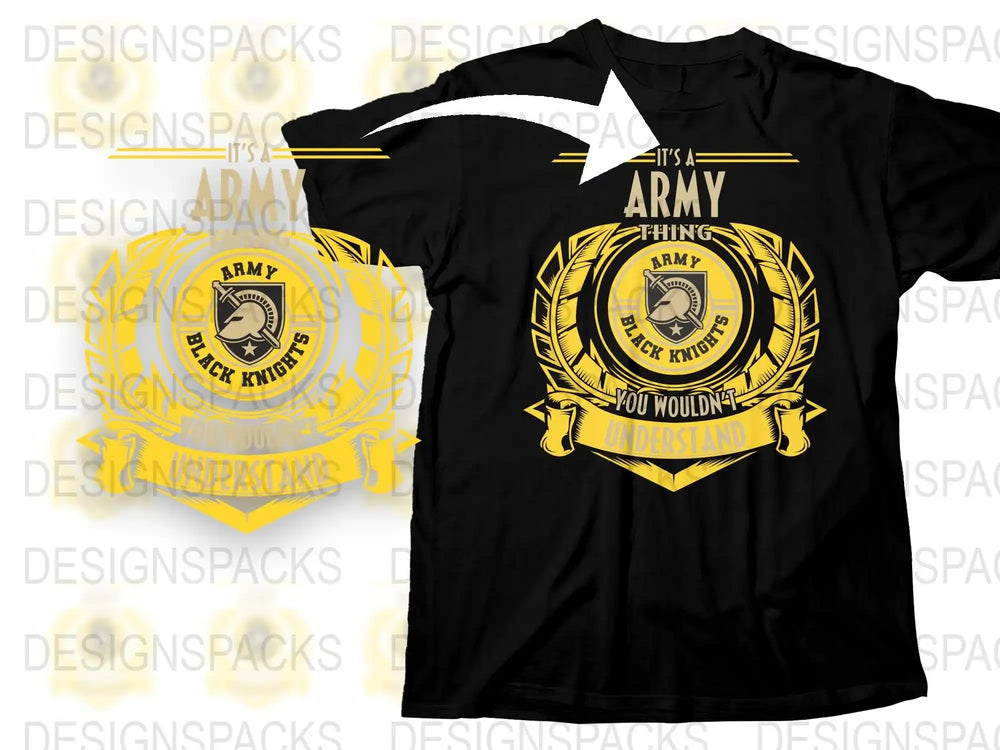 Army Black Knights T-Shirt, Military Academy Graphic Tee, Patriotic Casual Wear, Bold Statement Shirt