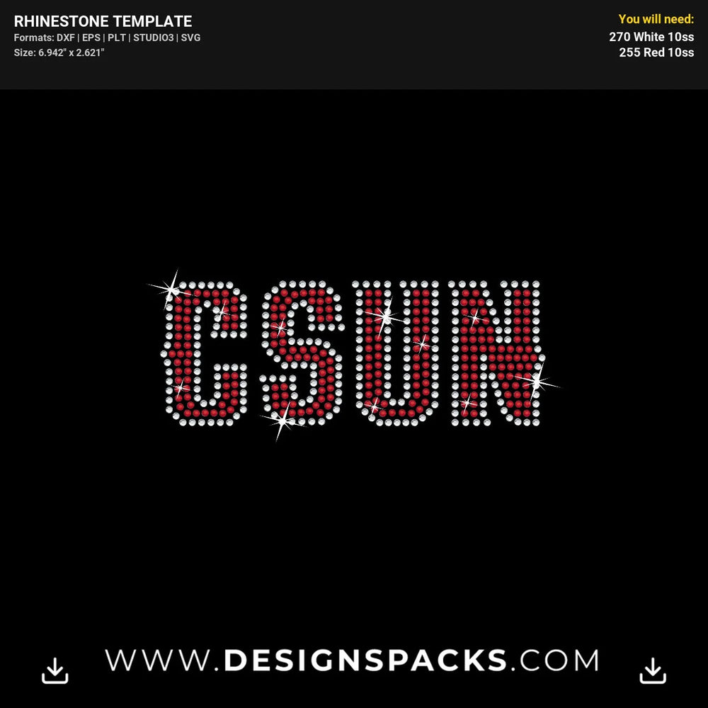 Cal State Northridge Matadors Logo Rhinestone Digital Template