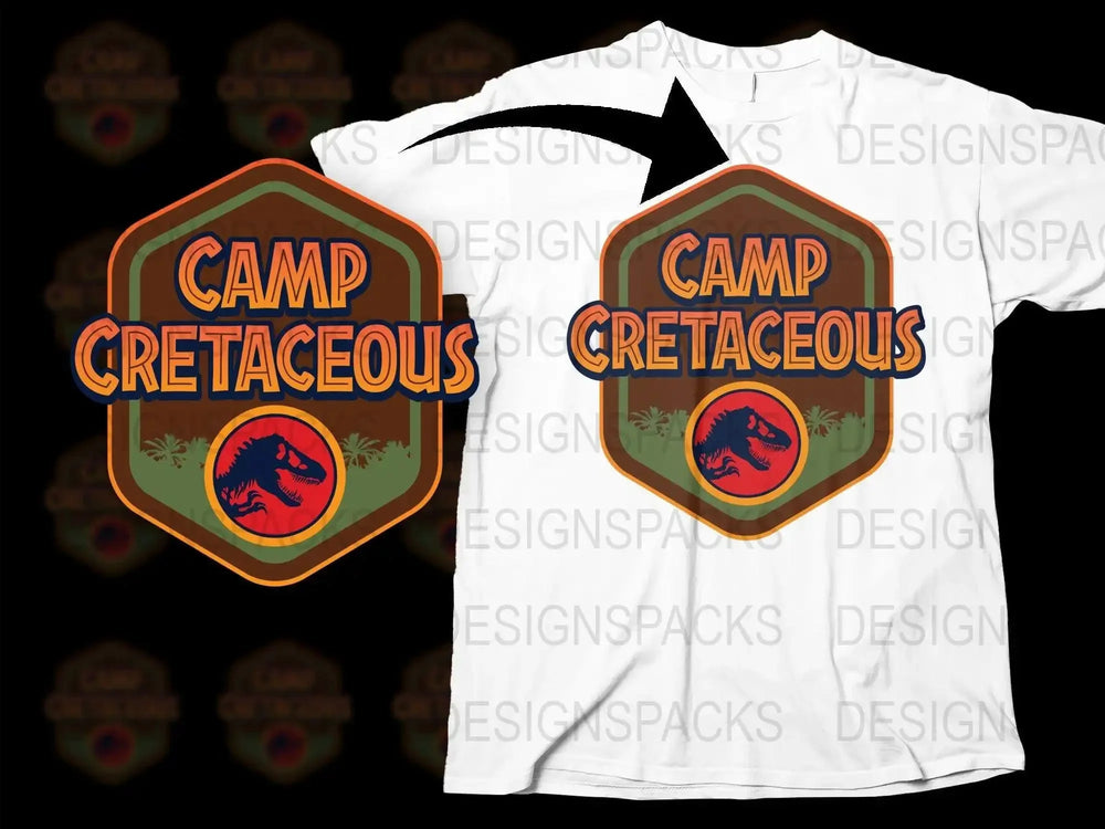 Camp Cretaceous Graphic Dinosaur Design Png Digital Download