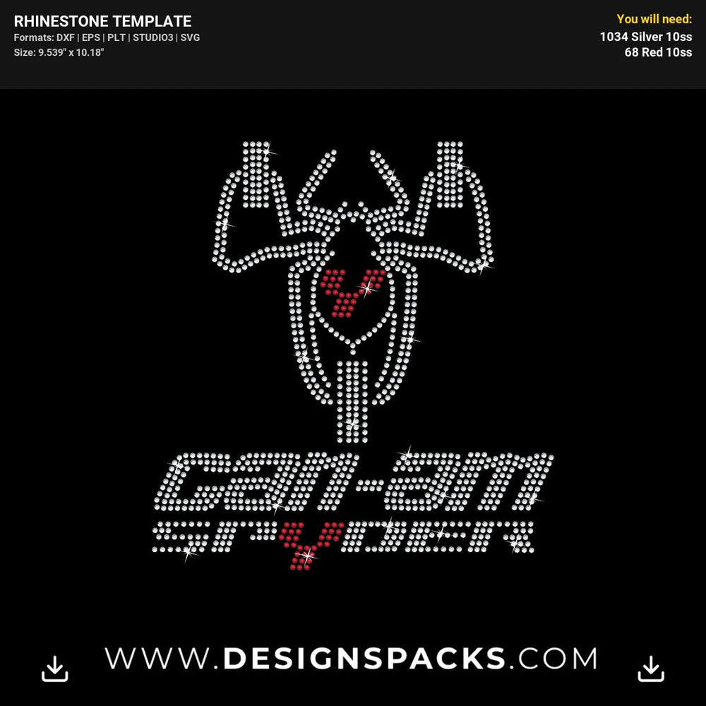 Can Am Spyder Big 2 Rhinestone Digital Template