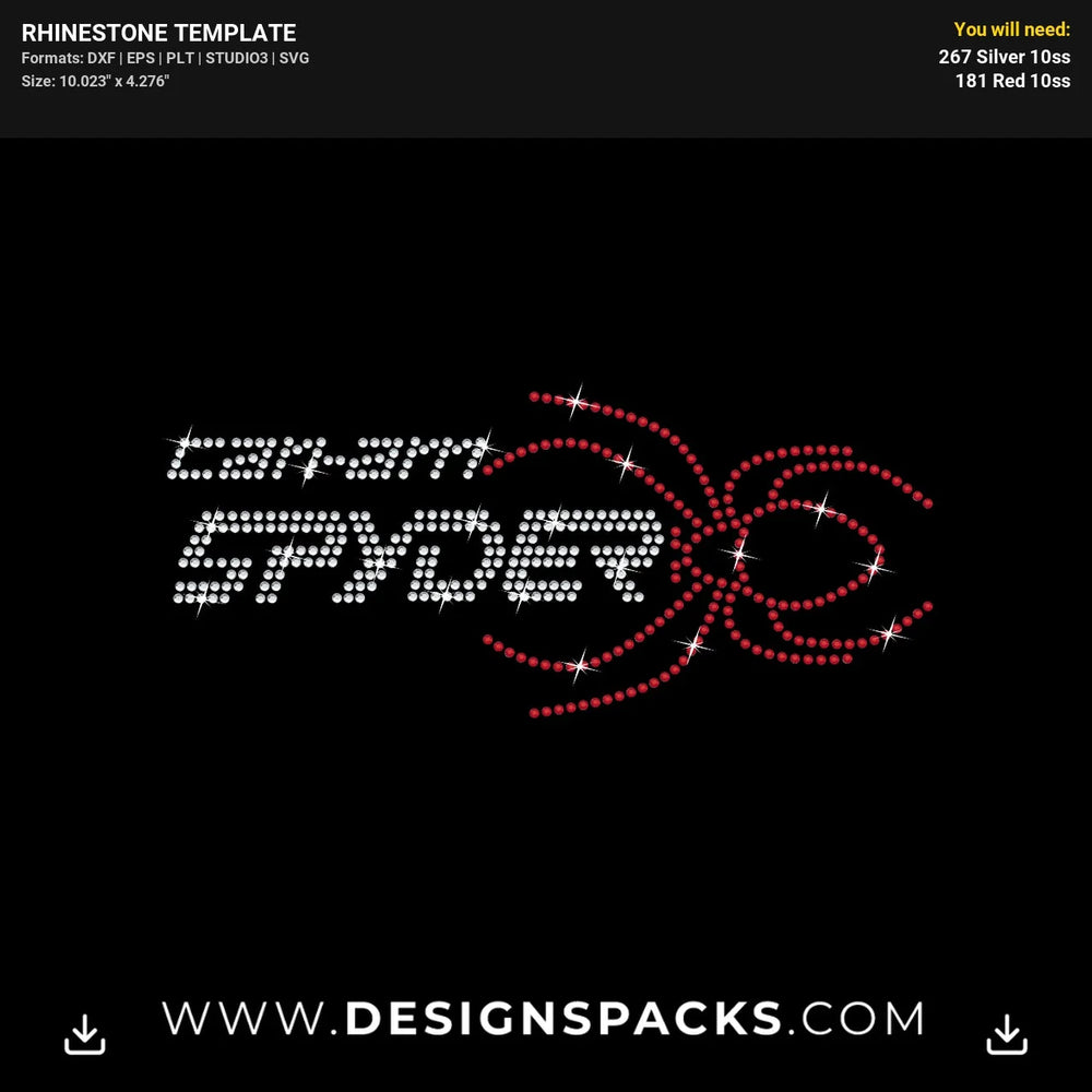 Can Am Spyder Big 3 Rhinestone Digital Template
