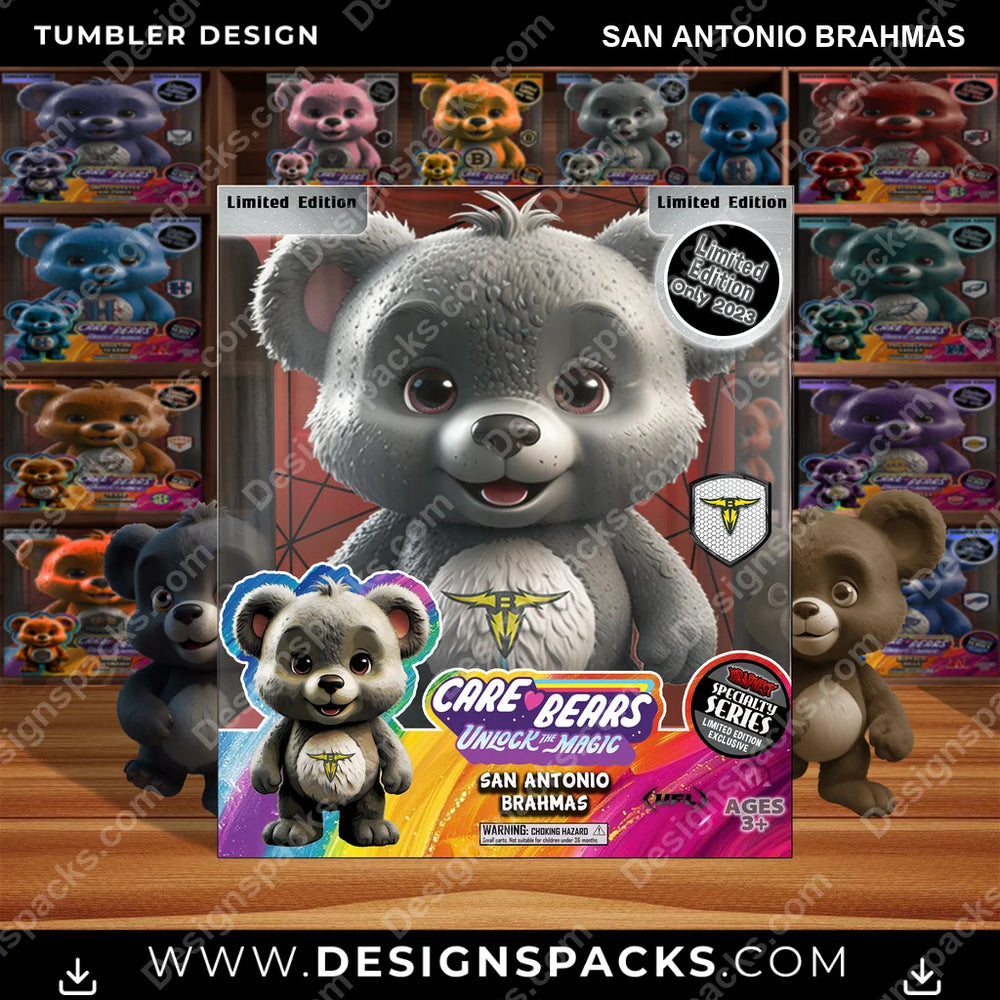 Canada Football Care Bear Box San Antonio Brahmas CFL Canada Tumbler Digital Wrap Design Download