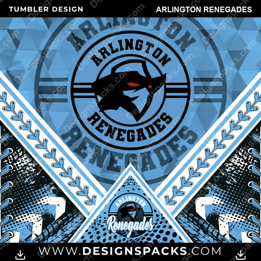 Canada Football Diamond Arlington Renegades CFL Canada Tumbler Digital Wrap Design Download