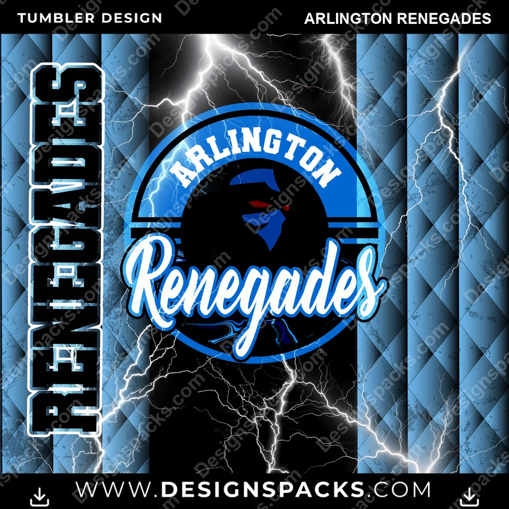 Canada Football Diamond Arlington Renegades CFL Canada Tumbler Digital Wrap Design Download