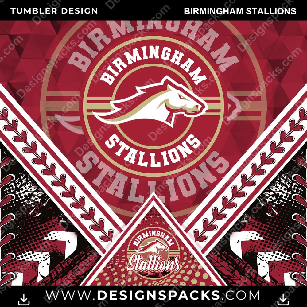 Canada Football Diamond Birmingham Stallions CFL Canada Tumbler Digital Wrap Design Download