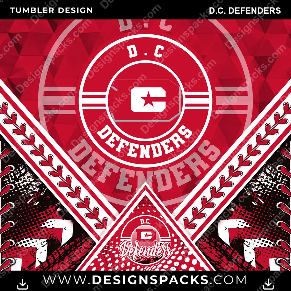 Canada Football Diamond D.C. Defenders CFL Canada Tumbler Digital Wrap Design Download
