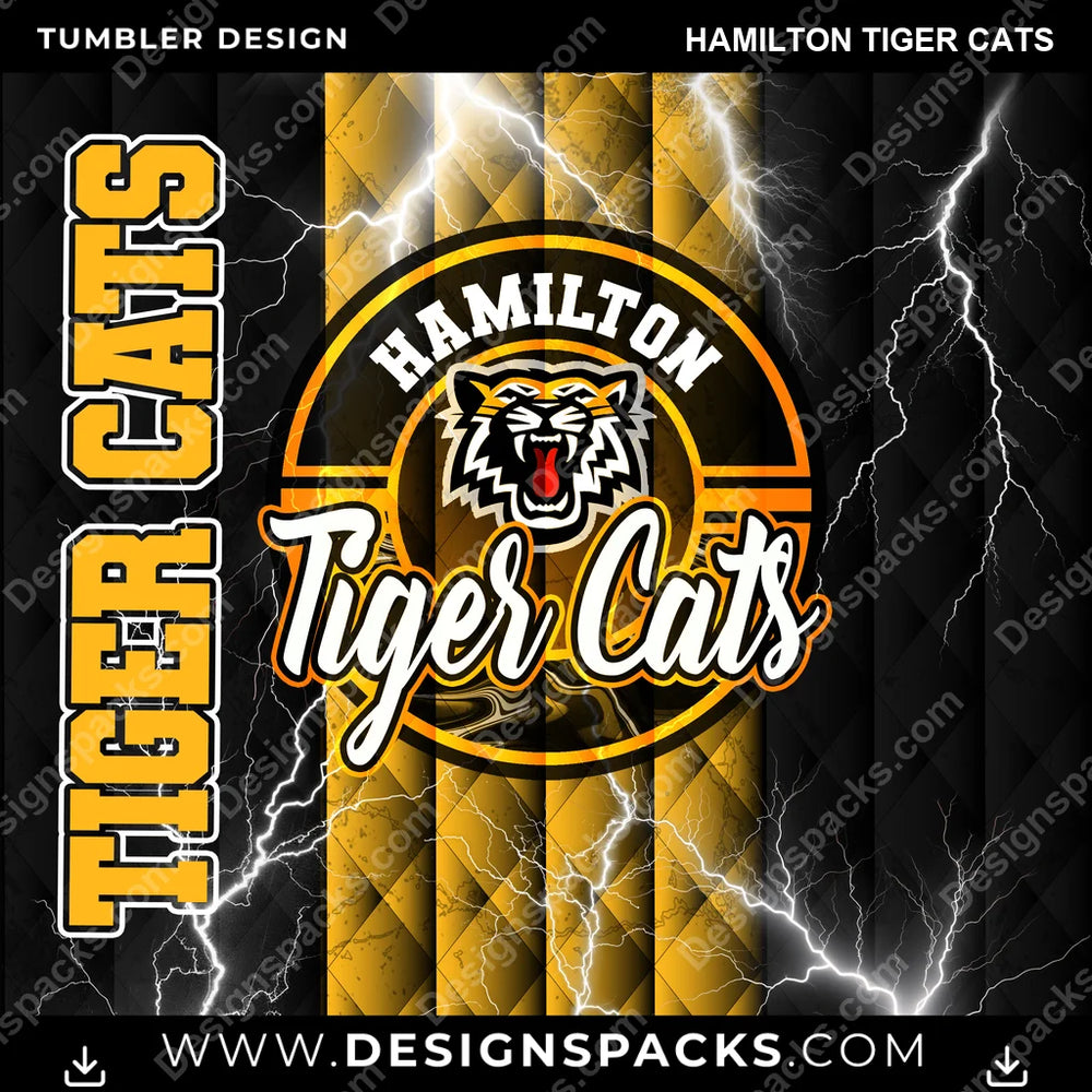 Canada Football Diamond Hamilton Tiger Cats CFL Canada Tumbler Digital Wrap Design Download